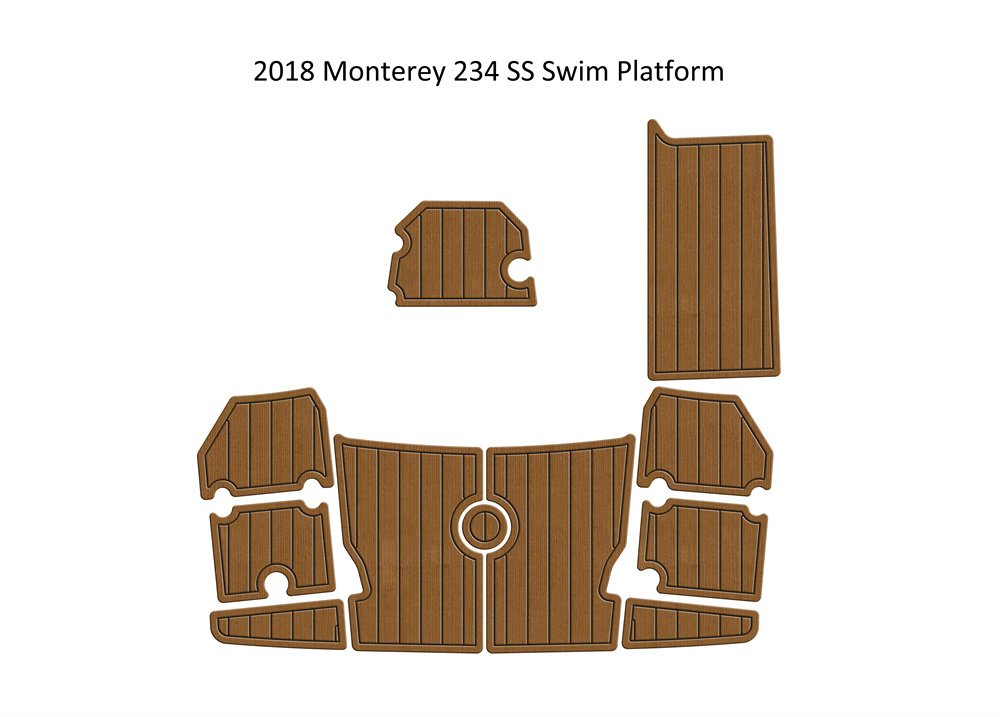 2018 Monterey 234 SS Swim Platfrom Step Pad Boat EVA Foam Faux Teak Deck Floor
