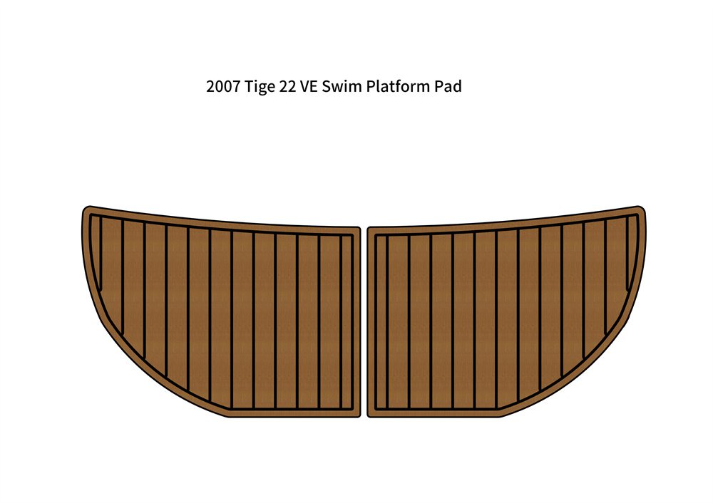 2007 Tige 22 VE Swim Platform Step Pad Boat EVA Foam Faux Teak Deck Floor Mat