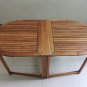 Teak Folding Table Oval Butterfly Retro Design 29.5x55.1x28.3Inch Marine Boat RV