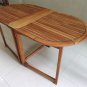 Teak Folding Table Oval Butterfly Retro Design 29.5x55.1x28.3Inch Marine Boat RV