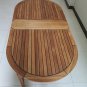 Teak Folding Table Oval Butterfly Retro Design 29.5x55.1x28.3Inch Marine Boat RV