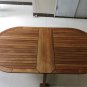 Teak Folding Table Oval Butterfly Retro Design 29.5x55.1x28.3Inch Marine Boat RV