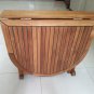 Teak Folding Table Oval Butterfly Retro Design 29.5x55.1x28.3Inch Marine Boat RV
