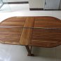 Teak Folding Table Oval Butterfly Retro Design 29.5x55.1x28.3Inch Marine Boat RV