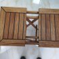 Teak Folding Table Square End-table Side Table 11.8X16.1X19.3 Inch Marine Boat