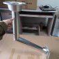Aluminum Table Pedestal With Side Mount Bracket Swivel Top Polished Marine Boat