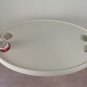 Boat Cockpit White ABS Plastic Oval Table Top 762x460mm 30x18.1 Inch Marine RV