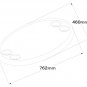 Boat Cockpit White ABS Plastic Oval Table Top 762x460mm 30x18.1 Inch Marine RV