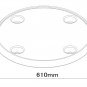 White Boat Cockpit ABS Plastic Round Table Top 610mm 24 Inch Marine Yacht RV