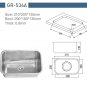 Caravan Camper Boat Stainless Steel Hand Wash Basin Sink 310x200x135mm GR-536A