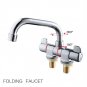 Brass Cold Hot Water Folding Faucet Tap 130*150mm Marine Boat RV Caravan #003