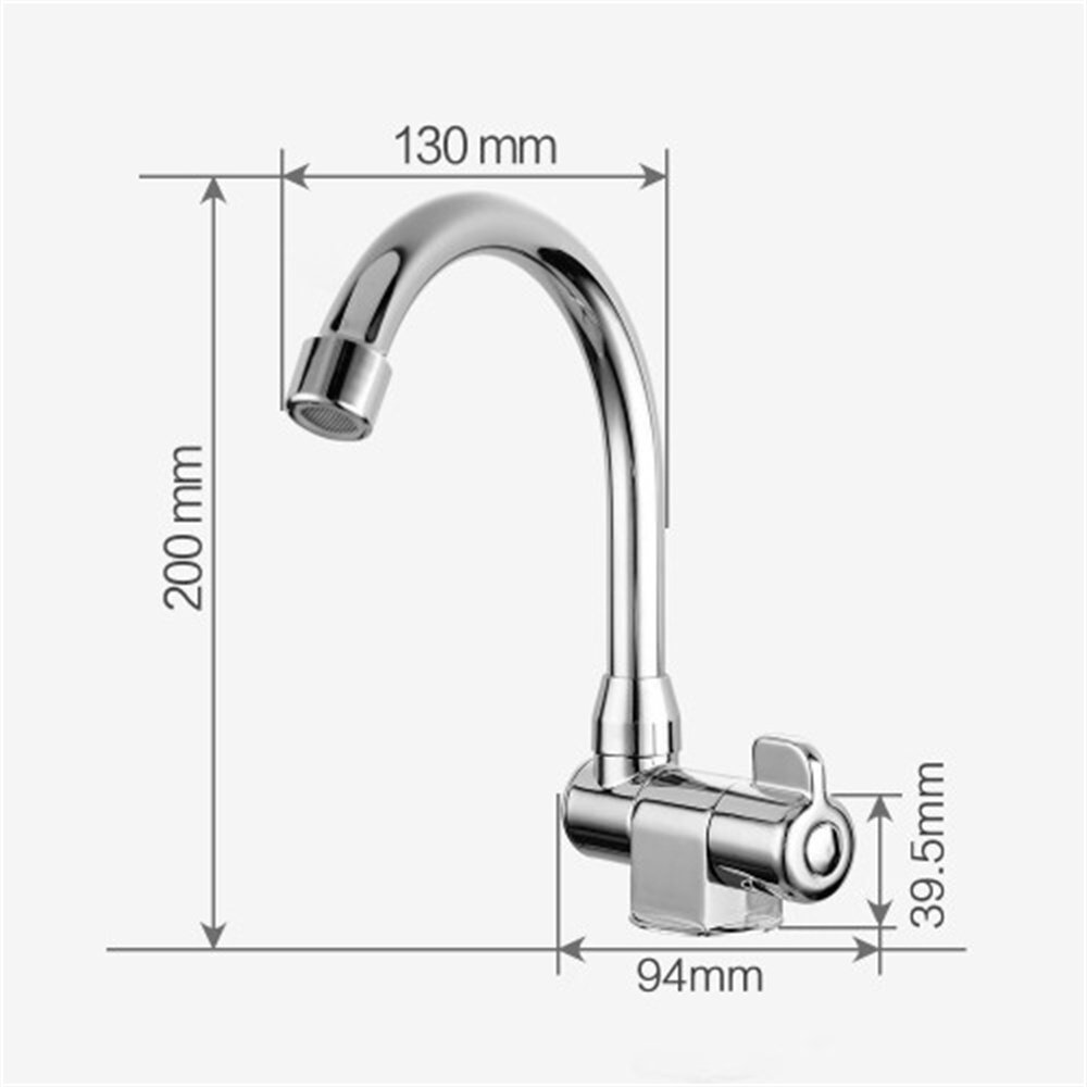Brass Cold Water Folding Water Faucet Tap 200*94mm Marine Boat RV Caravan #006