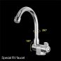 Brass Cold Water Folding Faucet Tap 250*165mm Boat Yacht Camping RV Caravan 008