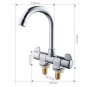 Brass Folding Cold Hot Water Faucet Tap 205*125mm Boat RV Caravan Camper 001