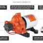 SEAFLO 33 Series DC Diaphragm Pump 12V/24V 3.0-13.2LPM 17-60PSI Marine Boat RV Caravan