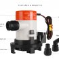 SEAFLO 03 Series 12V 350/600/800GPH Bilge Pump/Side Mounting Strainer Base Marine Boat RV Caravan