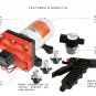SEAFLO 42 Series Washdown Pump Kit Without Coiled Hose Marine Boat RV Caravan