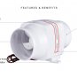 SEAFLO 3 Inch 130CFM 4 Inch 270CFM In-Line Bilge Blower Fan Marine Boat RV Caravan