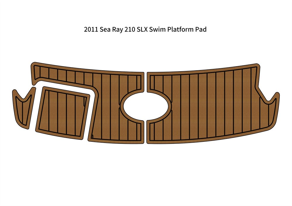 2011 Sea Ray 210 SLX Swim Platform Pad Boat EVA Foam Faux Teak Deck Floor Mat