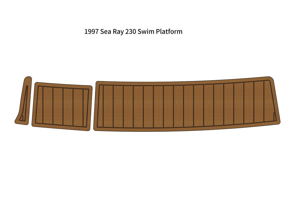 1997 Sea Ray 230 Swim Platform Pad Boat EVA Foam Faux Teak Deck Floor Mat