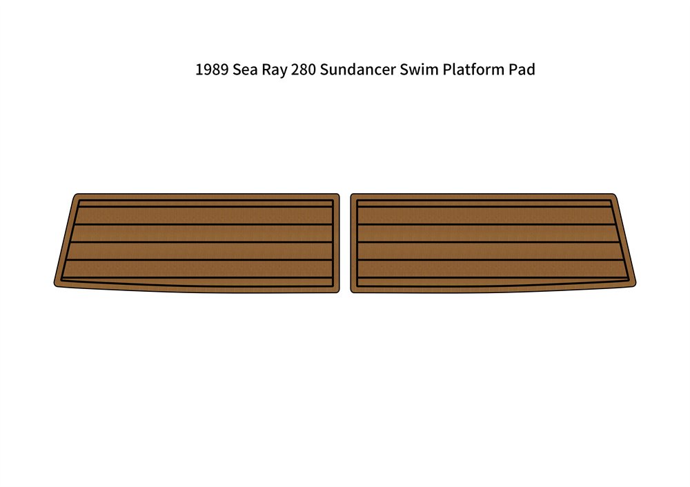 1989 Sea Ray 280 Sundancer Swim Platform Pad Boat EVA Foam Teak Deck Floor Mat