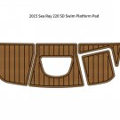 2015 Sea Ray 220 SD Swim Platform Pad Boat EVA Foam Faux Teak Deck Floor Mat