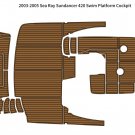 2003-2005 Sea Ray Sundancer 420 Swim Platform Cockpit Pad Boat EVA Teak Floor