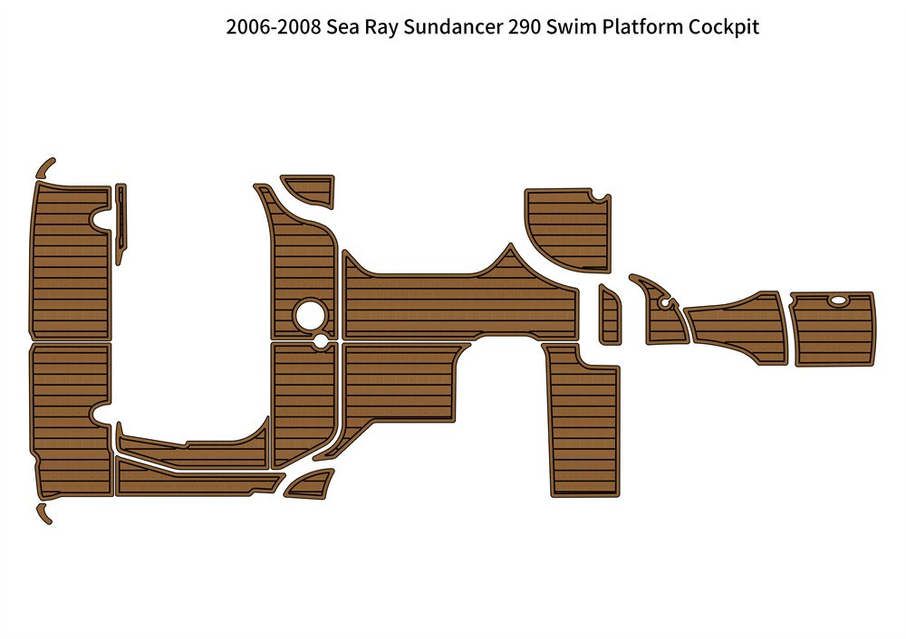 2006-2008 Sea Ray Sundancer 290 Swim Platform Cockpit Pad Boat EVA Teak Floor