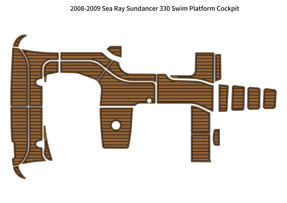 2008-2009 Sea Ray Sundancer 330 Swim Platform Cockpit Pad Boat EVA Teak Floor