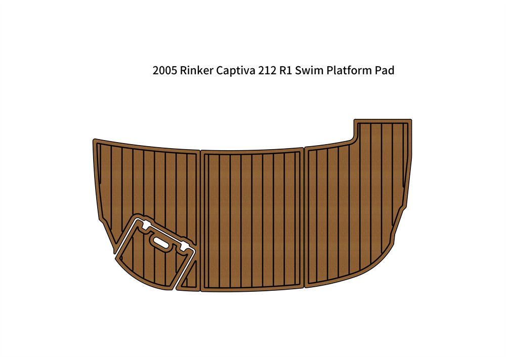2005 Rinker Captiva 212 R1 Swim Platform Step Pad Boat EVA Foam Teak Deck Floor
