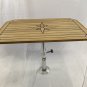 Boat Rectangular Teak Table Top Star Inlay Square Corner 4 Sizes Marine Yacht RV