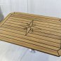 Boat Rectangular Teak Table Top Star Inlay Square Corner 4 Sizes Marine Yacht RV