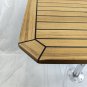 Boat Rectangular Teak Table Top Star Inlay Square Corner 4 Sizes Marine Yacht RV