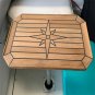 Boat Rectangular Teak Table Top Star Inlay Square Corner 4 Sizes Marine Yacht RV