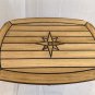 Boat Barrel Teak Table Top Star Inlay 450x600/500x700/610x940mm Marine Yacht RV