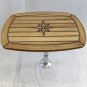 Boat Barrel Teak Table Top Star Inlay 450x600/500x700/610x940mm Marine Yacht RV