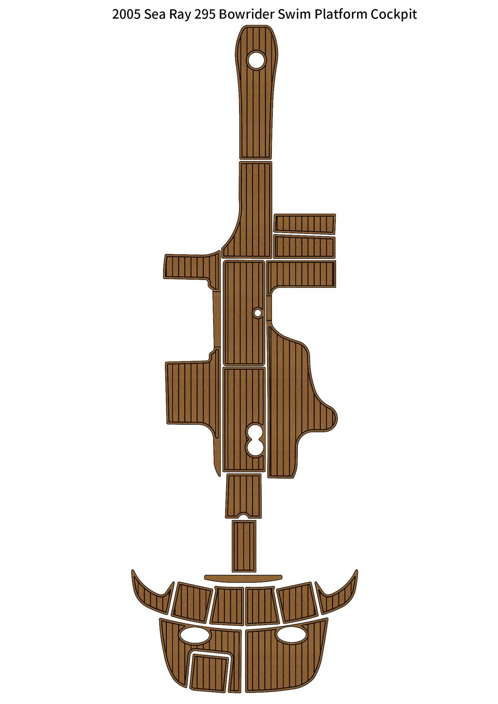 2005 Sea Ray 295 Bowrider Swim Platform Cockpit Pad Boat EVA Teak Floor