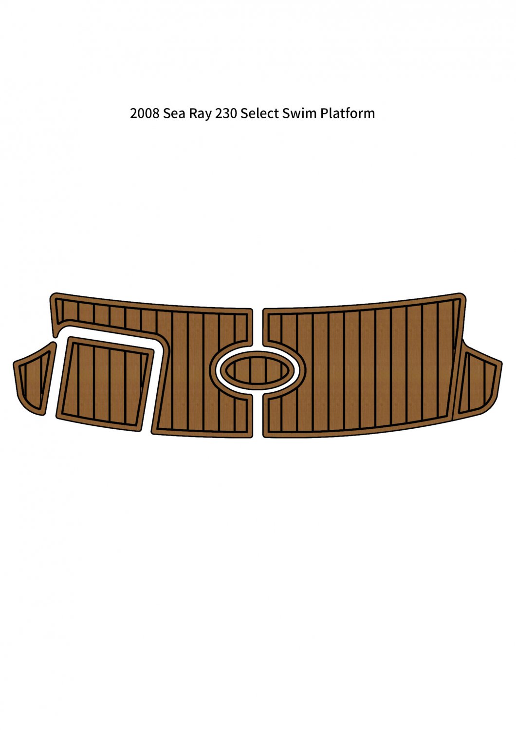 2008 Sea Ray 230 Select Swim Platform Pad Boat EVA Teak Deck Floor Mat Flooring