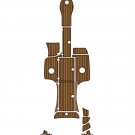 2008 Azure 298 Swim Platform Cockpit Pad Boat EVA Foam Faux Teak Deck Floor Mat