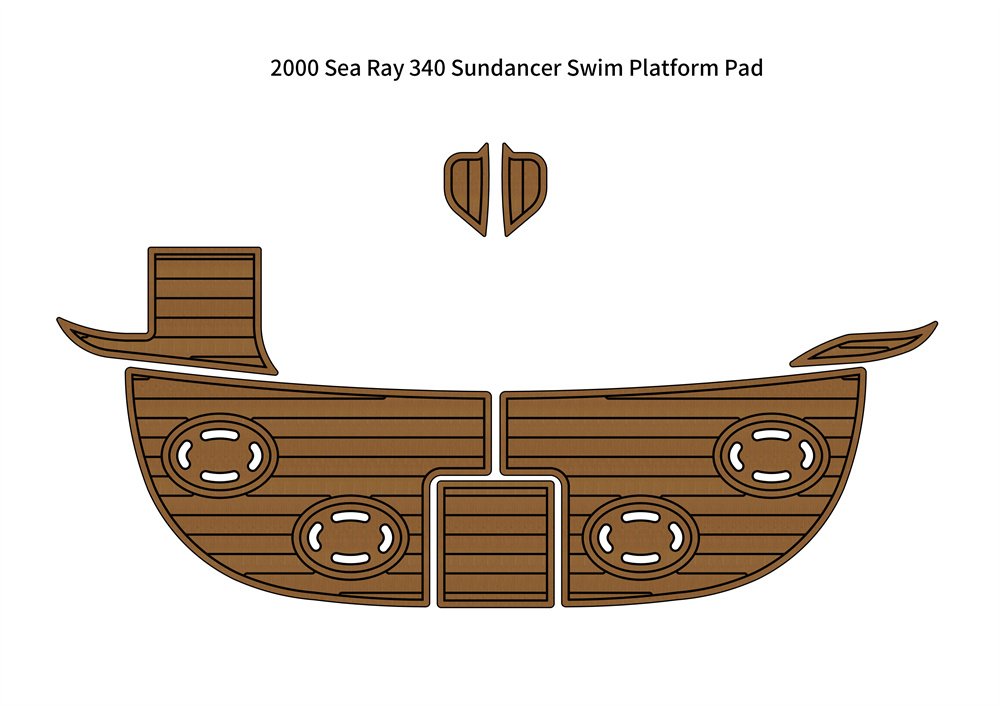 2000 Sea Ray 340 Sundancer Swim Platform Pad Boat EVA Foam Teak Deck Floor Mat