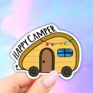Happy Camper Laptop Stickers, Vinyl Stickers, Aesthetic stickers, car decal, water bottle sticker