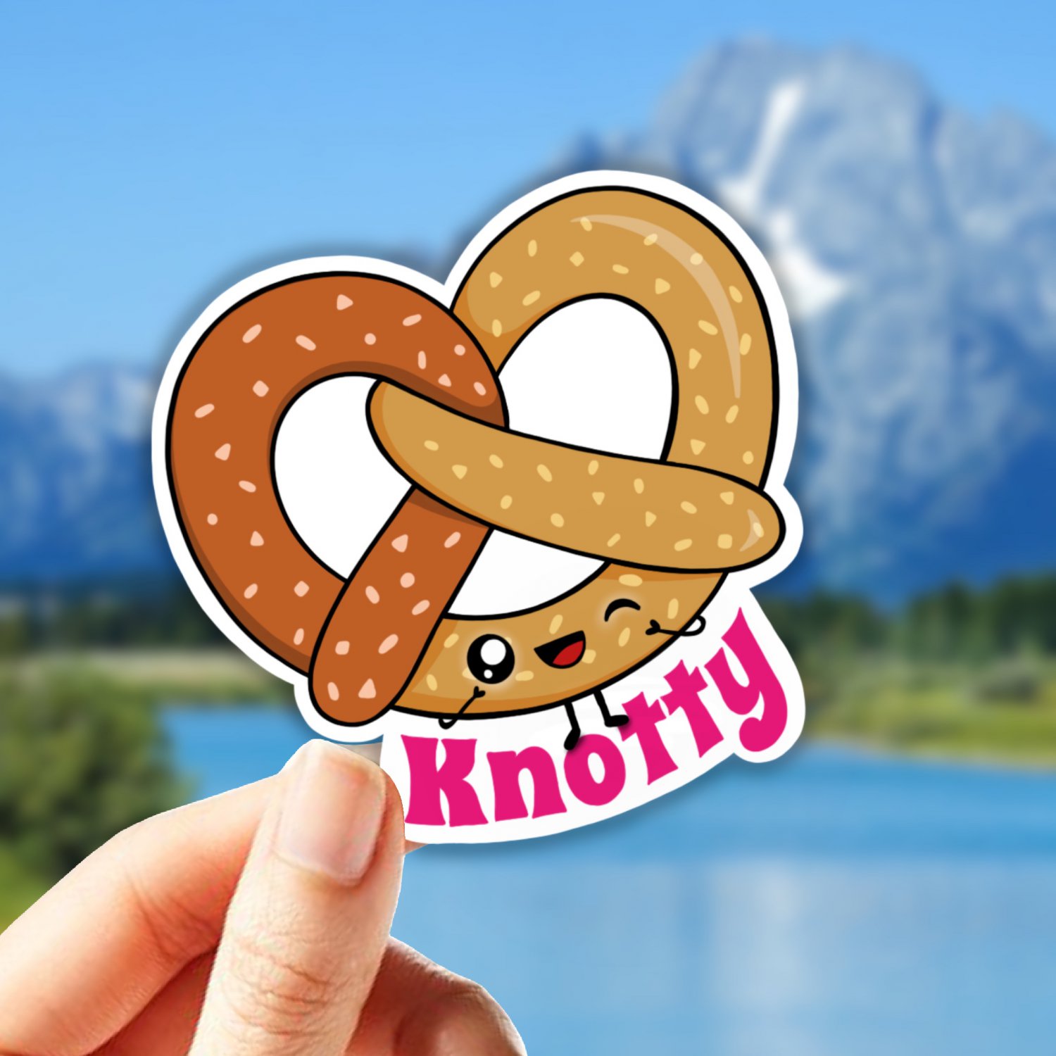 pretzel Laptop Stickers, naughty sticker, Vinyl Stickers, Aesthetic