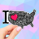 USA Stickers, Vinyl Stickers, Aesthetic stickers, water bottle sticker