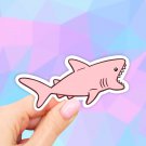 Pink shark Laptop Stickers, Vinyl, Aesthetic stickers, car decal sticker, water bottle sticker