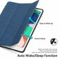iPad Air 2019 Case Slim Trifold Stand PU Leather Cover Pencil Holde Yale Blue