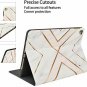 IPad Air 2019 Case Protective Multi-Angles Stand Rugged Marble Gold Stripes