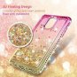 LG Stylo 4 Case Glitter Floating Flowing Sparkle Flexible TPU Protective Gold