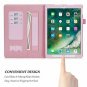 iPad Air 2019 Case Luxury Laser Flower Premium PU Leather Case Protective Pink