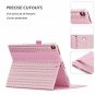 iPad Air 2019 Case Luxury Laser Flower Premium PU Leather Case Protective Pink