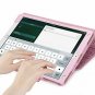 iPad Air 2019 Case Luxury Laser Flower Premium PU Leather Case Protective Pink